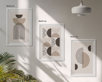 Wall art set Abstract minimalism patterns