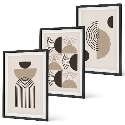 Wall art set Abstract minimalism patterns