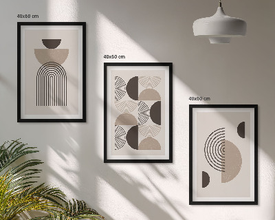 Wall art set Abstract minimalism patterns