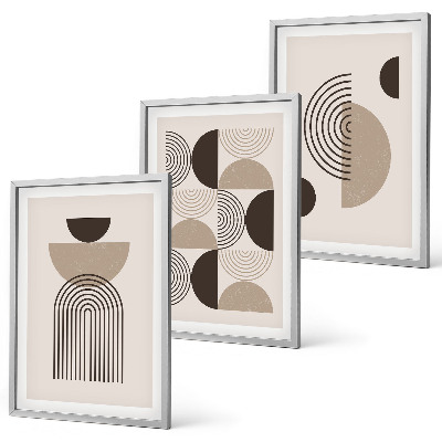 Wall art set Abstract minimalism patterns