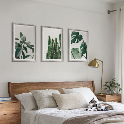Three-piece wall art piece Tropical aesthetic plants