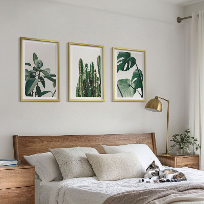 Three-piece wall art piece Tropical aesthetic plants