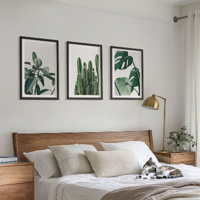 Three-piece wall art piece Tropical aesthetic plants