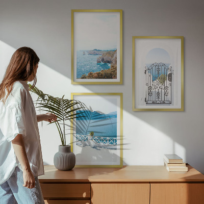 Wall art set Sea architecture of Greece