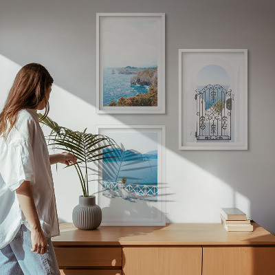 Wall art set Sea architecture of Greece
