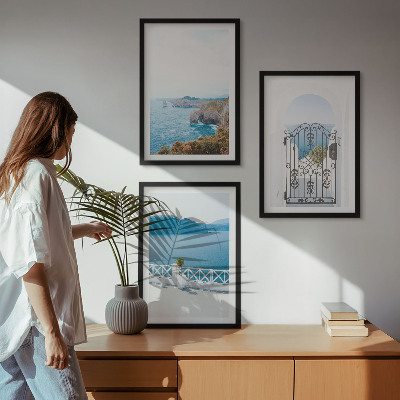 Wall art set Sea architecture of Greece