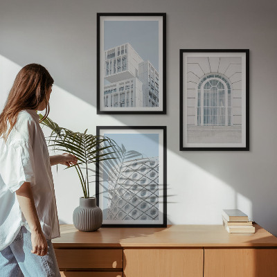 Wall art set Modern architecture geometry
