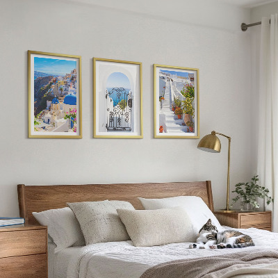 Wall art set Santorini architecture Oia