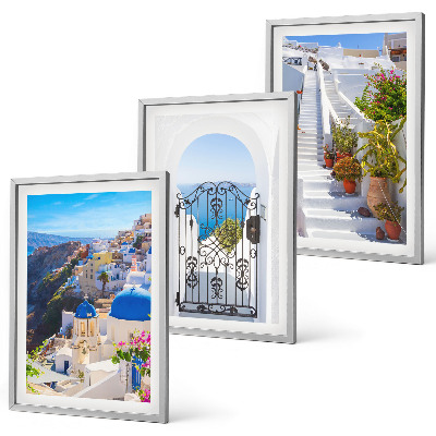 Wall art set Santorini architecture Oia