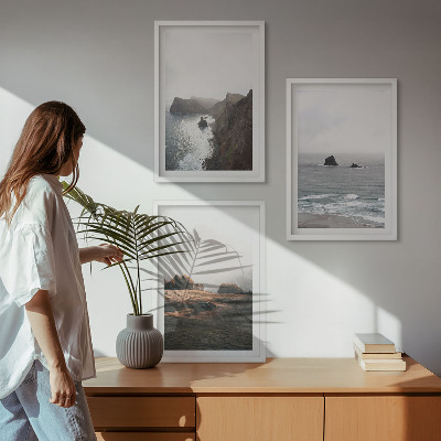 Wall art set Landscapes of mountains and sea