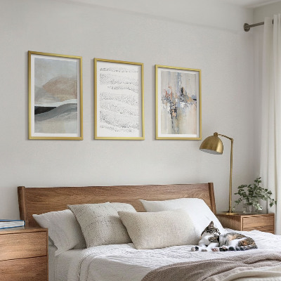 Three-piece wall art piece Abstract earth patterns
