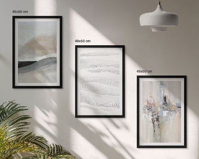 Three-piece wall art piece Abstract earth patterns