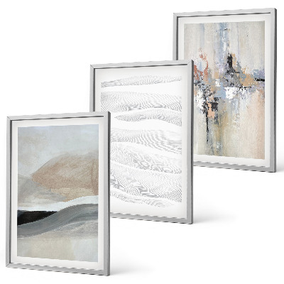 Three-piece wall art piece Abstract earth patterns