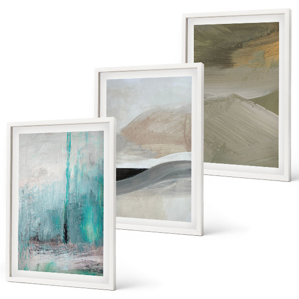 Wall art set Painted abstract decorations