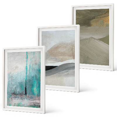 Wall art set Painted abstract decorations