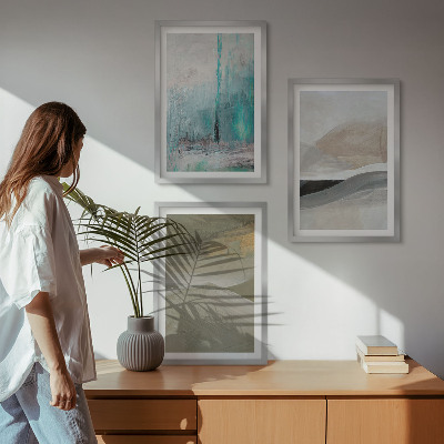 Wall art set Painted abstract decorations