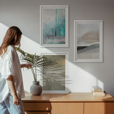 Wall art set Painted abstract decorations