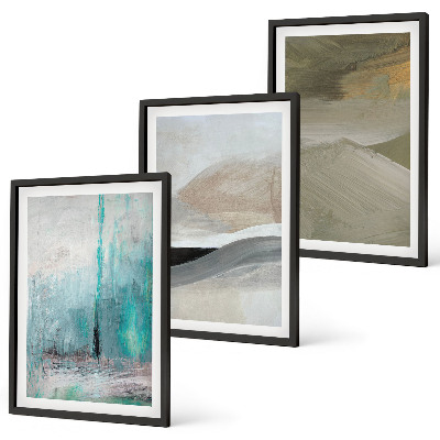 Wall art set Painted abstract decorations
