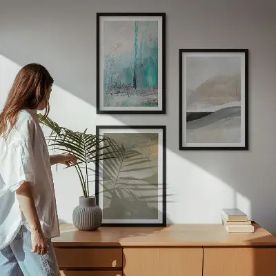 Abstract painted wall art set decorative wall art set
