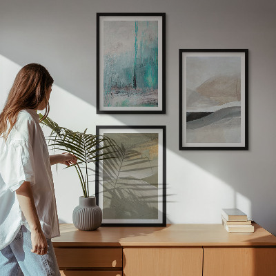Wall art set Painted abstract decorations