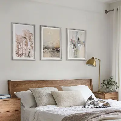 Vegetation abstract patterns wall art three-piece set