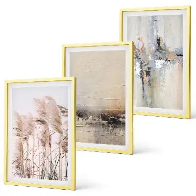 Vegetation abstract patterns wall art three-piece set