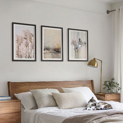 Three-piece wall art piece Vegetation abstract patterns