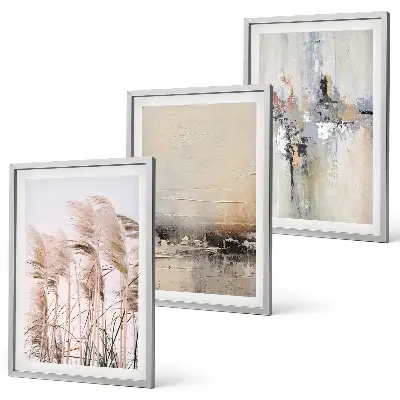 Vegetation abstract patterns wall art three-piece set