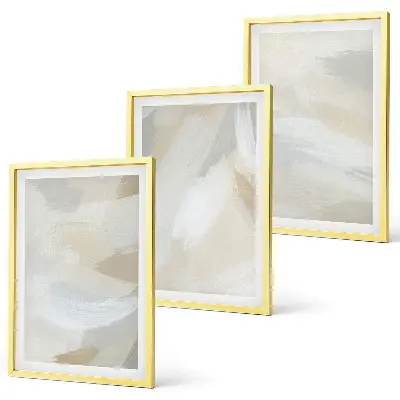 Abstract brush background wall art set 