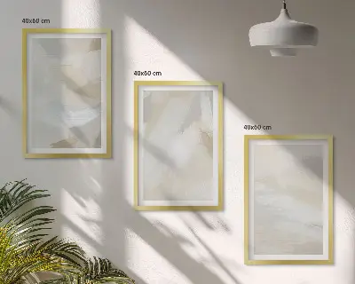 Abstract brush background wall art set 