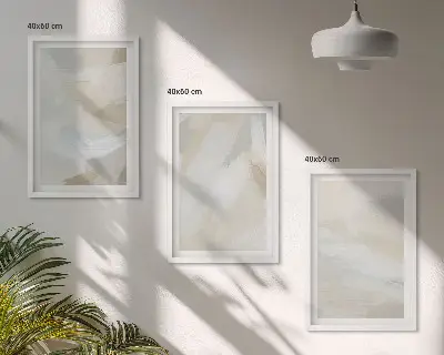 Abstract brush background wall art set 