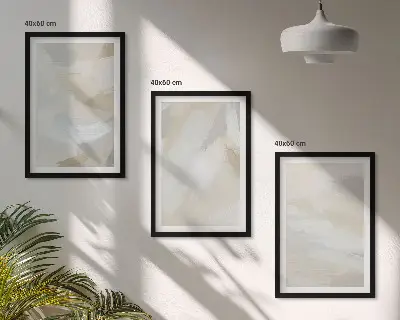 Abstract brush background wall art set 
