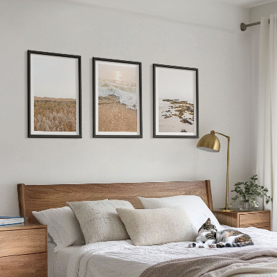 Wall art set Beach waves stones summer