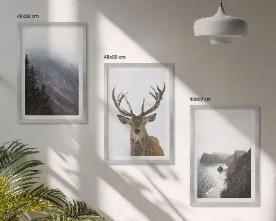 Mountain landscape framed wall art set of 3 pieces