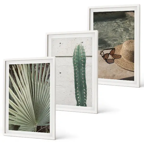 Tropical plant wall art set decorative tropical plants accessories