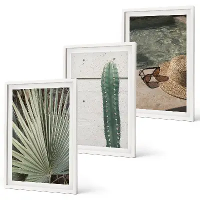 Tropical plant wall art set decorative tropical plants accessories
