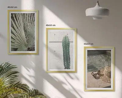 Tropical plant wall art set decorative tropical plants accessories