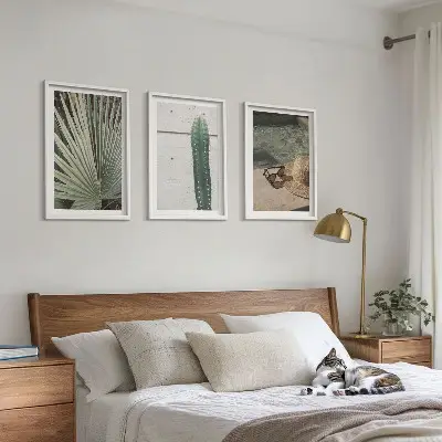 Tropical plant wall art set decorative tropical plants accessories