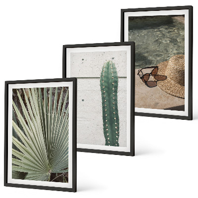 Wall art set Tropical plants accessories