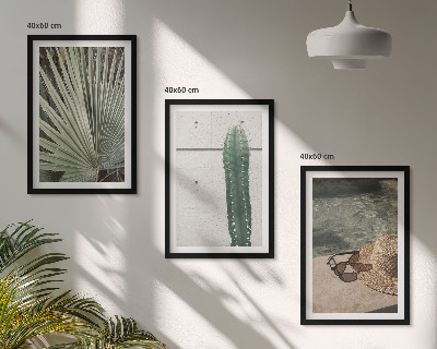 Wall art set Tropical plants accessories