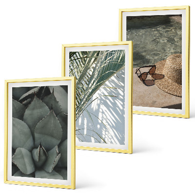 Wall art set Tropical plants for vacation