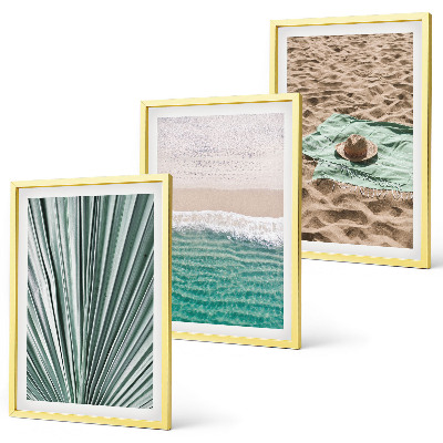 Three-piece wall art piece Holiday views beach sea