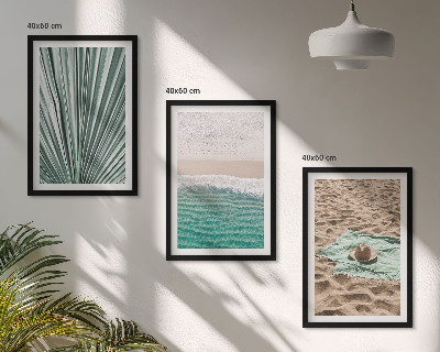 Three-piece wall art piece Holiday views beach sea