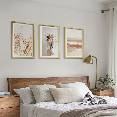 Wall art set Rustic boho floral motifs