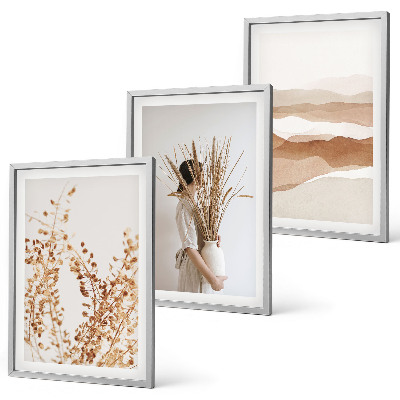 Wall art set Rustic boho floral motifs
