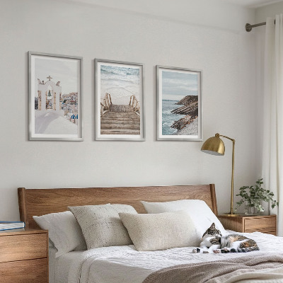 Wall art set Sea architecture Santorini