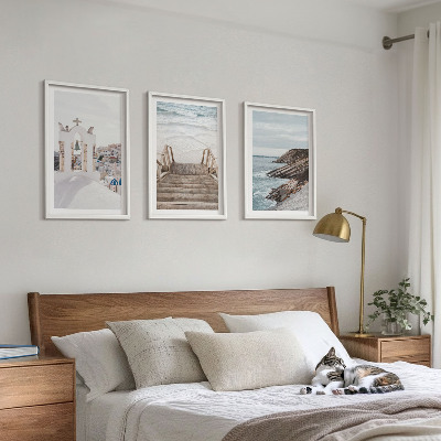 Wall art set Sea architecture Santorini