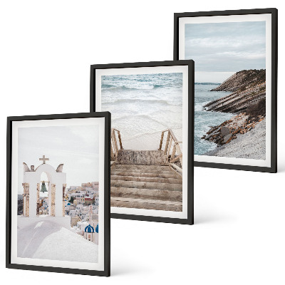 Wall art set Sea architecture Santorini
