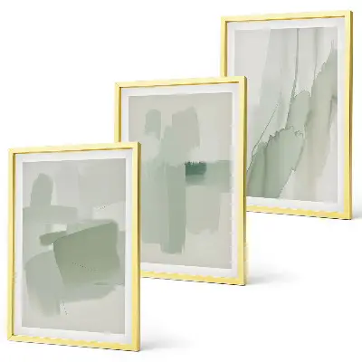 Abstract watercolor patterns wall art three-piece set
