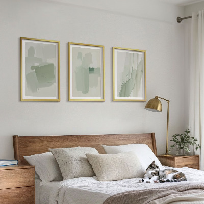 Three-piece wall art piece Abstract watercolor patterns
